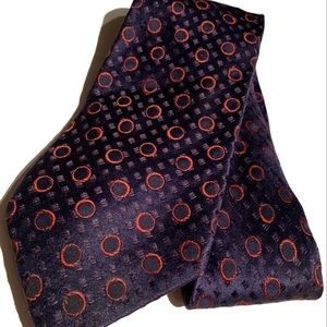 Hugo Boss Classic Navy Blue & Red Geometric Tie